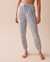 LA VIE EN ROSE Soft Jersey Jogger Pajama Pants Light Blue Leaves 40200562 - View1