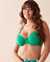 LA VIE EN ROSE AQUA Haut de bikini plongeant en fibres recyclées ÉMERAUDE Vert émeraude 70100571 - View1