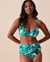 LA VIE EN ROSE AQUA PALM LEAVES Recycled Fibers Plunge Bikini Top Palm Leaves 70100571 - View1