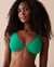 LA VIE EN ROSE AQUA EMERALD Plunge Bikini Top Emerald Green 70100573 - View1