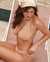 LA VIE EN ROSE AQUA PALM BEACH D Cup Triangle Bikini Top Gold Sand 70100580 - View1