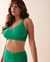 LA VIE EN ROSE AQUA EMERALD Recycled Fibers D Cup Bralette Bikini Top Emerald Green 70200121 - View1