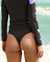 LA VIE EN ROSE AQUA BLACK Thong Bikini Bottom Black 70300510 - View1