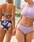 LA VIE EN ROSE AQUA Bas de bikini cheeky taille mi-haute texturé PASTEL Lilas pastel 70300536 - View1