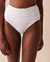 LA VIE EN ROSE AQUA Bas de bikini taille haute drapée en fibres recyclées Blanc éclatant 70300538 - View1