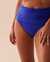 LA VIE EN ROSE AQUA Bas de bikini taille haute drapée en fibres recyclées DEEP BLUE Bleu profond 70300538 - View1