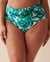 LA VIE EN ROSE AQUA Bas de bikini taille haute drapée en fibres recyclées PALM LEAVES Feuilles de palmier 70300538 - View1