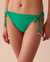 LA VIE EN ROSE AQUA EMERALD Side Tie Brazilian Bikini Bottom Emerald Green 70300539 - View1