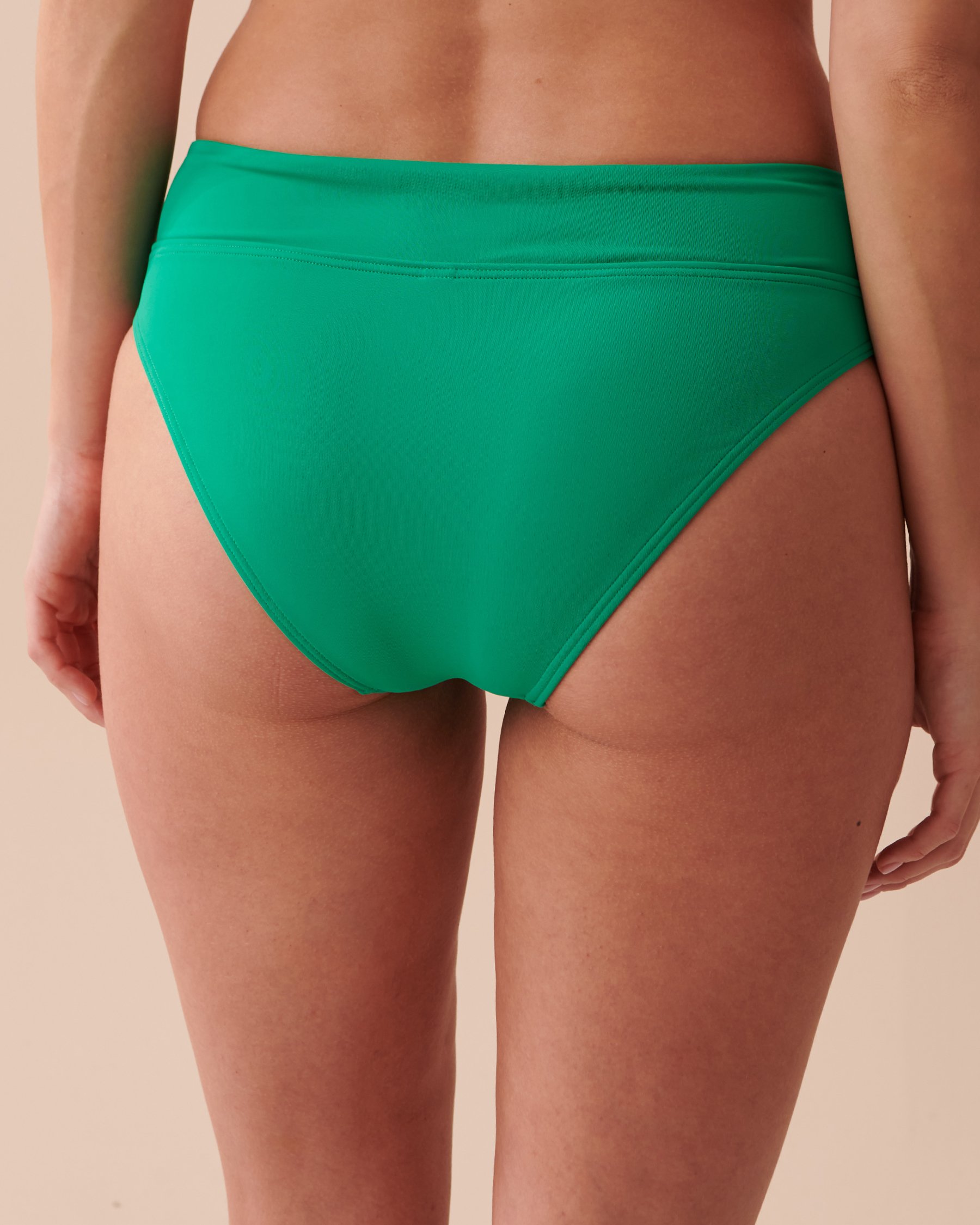 LA VIE EN ROSE AQUA EMERALD Mid Waist Bikini Bottom Emerald Green 70300540 - View2