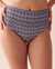 LA VIE EN ROSE AQUA Bas de bikini taille haute plissé texturé Mosaïque bleue claire 70300545 - View1