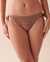 LA VIE EN ROSE AQUA Bas de bikini noué aux hanches à rayures texturées Brun noix de coco 70300548 - View1