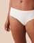 LA VIE EN ROSE AQUA SEERSUCKER Mid Waist Bikini Bottom White 70300549 - View1