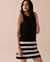 LA VIE EN ROSE AQUA Fitted Jersey Dress Striped Black 80300081 - View1
