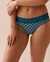 LA VIE EN ROSE Culotte bikini coton et bande de dentelle Géométrique bleu 20100447 - View1