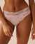 LA VIE EN ROSE Culotte bikini coton et bande de dentelle Fleurs et pois rose bonbon 20100447 - View1