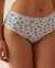 LA VIE EN ROSE Culotte bikini taille haute coton Feuilles marines 20100452 - View1