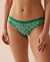 LA VIE EN ROSE Super Soft Lace Detail Thong Panty Green Garden 20100453 - View1