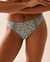 LA VIE EN ROSE Cotton and Lace Detail Bikini Panty Olive Green/Daisies 20100457 - View1