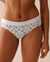 LA VIE EN ROSE Culotte bikini coton et bande élastique logo Feuilles marines 20100460 - View1
