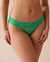 LA VIE EN ROSE Microfiber and Wide Lace Band Thong Panty Tropical Green 20200494 - View1