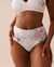 LA VIE EN ROSE Microfiber Sleek Back High Waist Bikini Panty Summer Garden 20300305 - View1