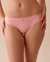 LA VIE EN ROSE Microfiber and Lace Sleek Back Bikini Panty Candy Pink 20300308 - View1