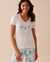LA VIE EN ROSE T-shirt ultra doux à imprimé tortue Blanc 40100575 - View1