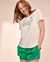 LA VIE EN ROSE T-shirt col rond en coton à imprimé palmier Blanc 40100578 - View1