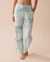 LA VIE EN ROSE Pantalon ultra doux à imprimé floral abstrait Jardin linéaire bleu 40200564 - View1