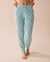 LA VIE EN ROSE Pantalon de pyjama jogger côtelé bordures frisons Feuilles marines 40200578 - View1