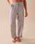 LA VIE EN ROSE Lace Trim Modal Pants Grey & White Floral 40200579 - View1