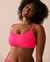 LA VIE EN ROSE AQUA PINK PUNCH Textured Bralette Bikini Top Pink Punch 70100592 - View1