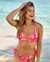 LA VIE EN ROSE AQUA TROPICAL PINK Textured Triangle Bikini Top Pink Punch Tropical 70100610 - View1