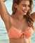 LA VIE EN ROSE AQUA PAPAYA Recycled Fibers Plunge Bikini Top Papaya 70200128 - View1