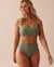 LA VIE EN ROSE AQUA TROPICAL GREEN Textured D Cup Bandeau Bikini Top Tropical Green 70200130 - View1