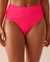 LA VIE EN ROSE AQUA PINK PUNCH Textured High Waist Bikini Bottom Pink Punch 70300557 - View1