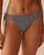 LA VIE EN ROSE AQUA BLACK TILE Side Tie Brazilian Bikini Bottom Black Tile 70300559 - View1
