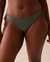LA VIE EN ROSE AQUA KHAKI Side Tie Brazilian Bikini Bottom Khaki 70300562 - View1