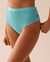 LA VIE EN ROSE AQUA Bas de bikini taille haute texturé BLUE CIEL Bleu ciel 70300566 - View1