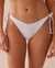 LA VIE EN ROSE AQUA TEXTURED Side Tie V-cut Brazilian Bikini Bottom White 70300570 - View1