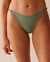 LA VIE EN ROSE AQUA Bas de bikini brésilien ajustable sur les côtés texturé VERT TROPICAL Vert tropical 70300572 - View1