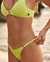 LA VIE EN ROSE AQUA LIME Textured Adjustable Side Brazilian Bikini Bottom Lime 70300572 - View1