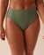 LA VIE EN ROSE AQUA TROPICAL GREEN Textured High Waist Bikini Bottom Tropical Green 70300573 - View1
