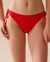 LA VIE EN ROSE AQUA FIERY RED Side Tie Brazilian Bikini Bottom Fiery Red 70300579 - View1