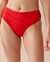 LA VIE EN ROSE AQUA FIERY RED Mid Waist Bikini Bottom Fiery Red 70300580 - View1