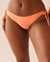 LA VIE EN ROSE AQUA PAPAYA Recycled Fibers Side Tie Brazilian Bikini Bottom Papaya 70400120 - View1