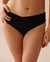 LA VIE EN ROSE AQUA BLACK Twisted Waistband Bikini Bottom Black 799-621-1-00 - View1