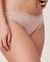 LA VIE EN ROSE Culotte tanga modal et bordure de dentelle Ombre grise 20100101 - View1
