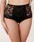 LA VIE EN ROSE Lace High Waist Bikini Panty Black 596-125-1-00 - View1