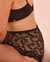 LA VIE EN ROSE Lace High Waist Bikini Panty Black 596-125-1-00 - View1